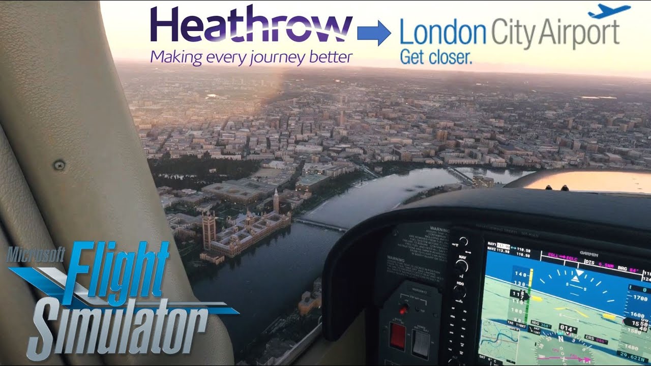 Heathrow to London City, Microsoft Flight Simulator 2020 - Tour of Historic London