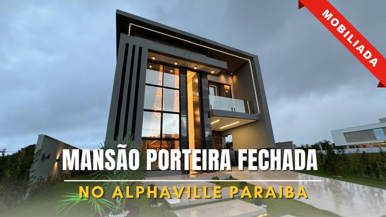 🔴Vendida - MANSÃO PORTEIRA FECHADA NO ALPHAVILLE PARAÍBA - CASA COM PROJETO EXCLUSIVO