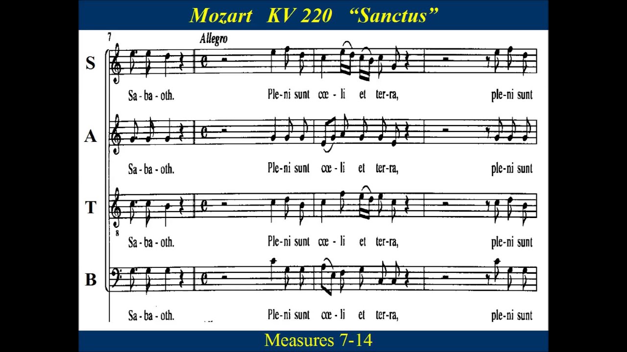 Mozart - KV 220 -4 Sanctus - Soprano