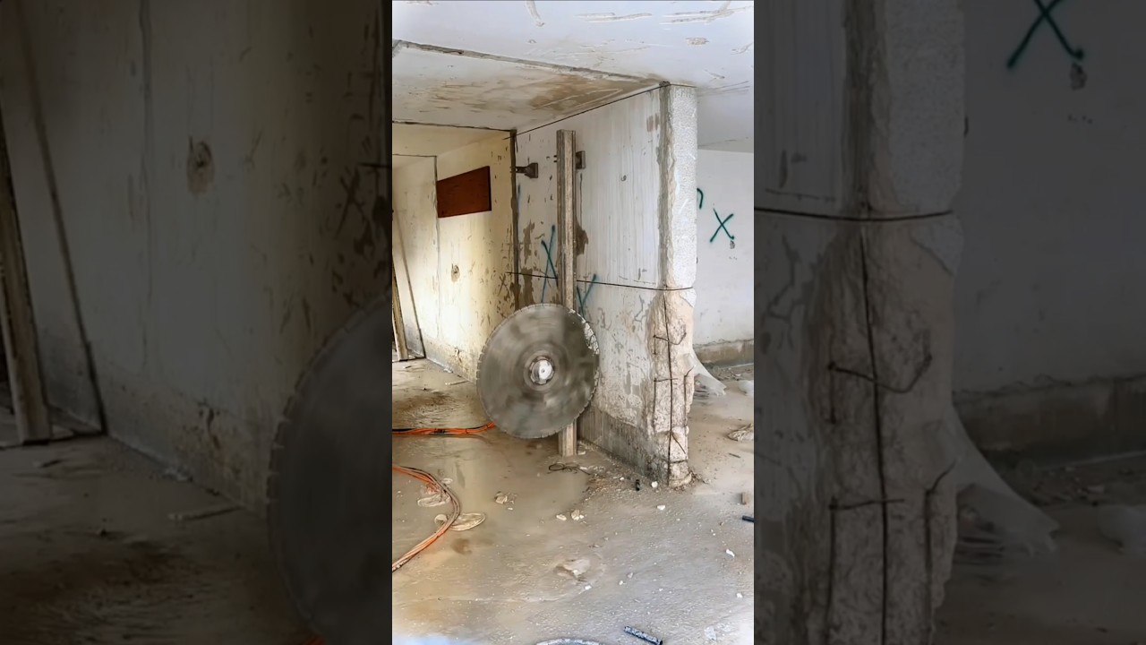 From Solid to Sliced: Witness the Power of Precision Wall Cutting#wallcutting#satisfying #shorts