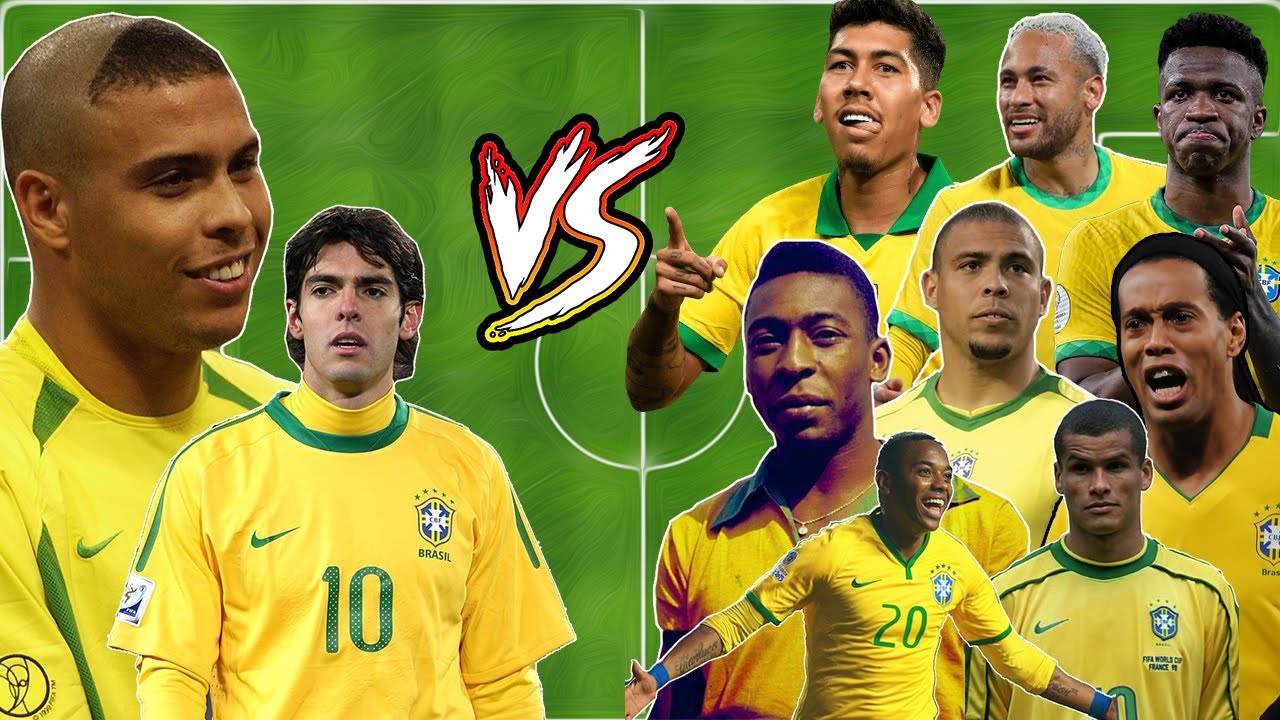 Kaká & Ronaldo nazario 🆚 Brazil Legends (Pelé, Vini Jr, R9, Rivaldo, Neymar, Firmino, Pato, Hulk...)