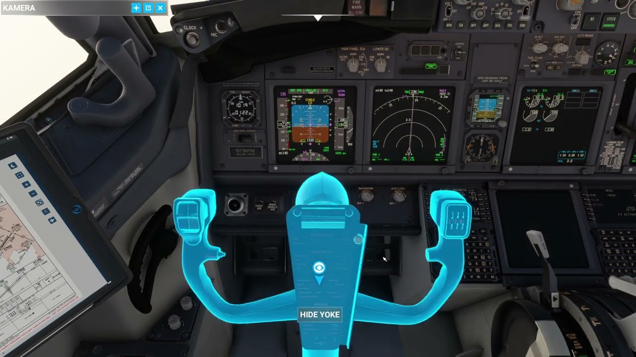 Microsoft flight simulator, low visibility landing in Friedrichshafen