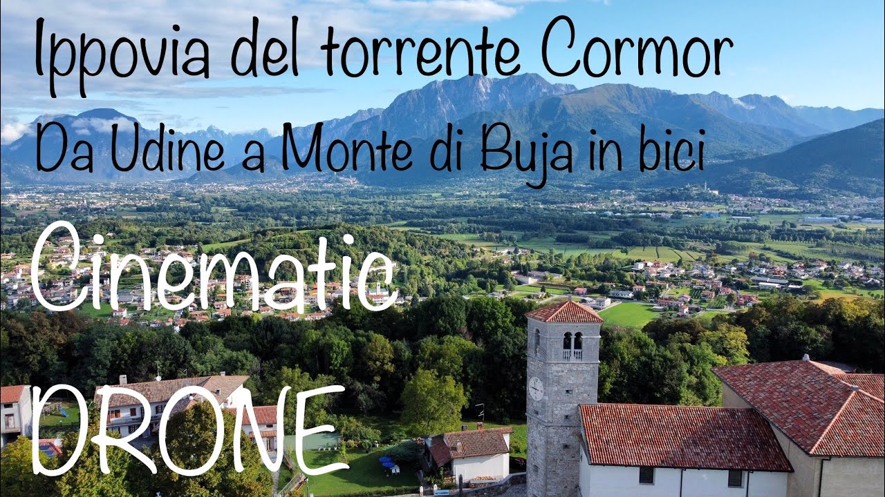Ippovia del torrente Cormor - cinematic drone: con la bici da Udine a Monte di Buja