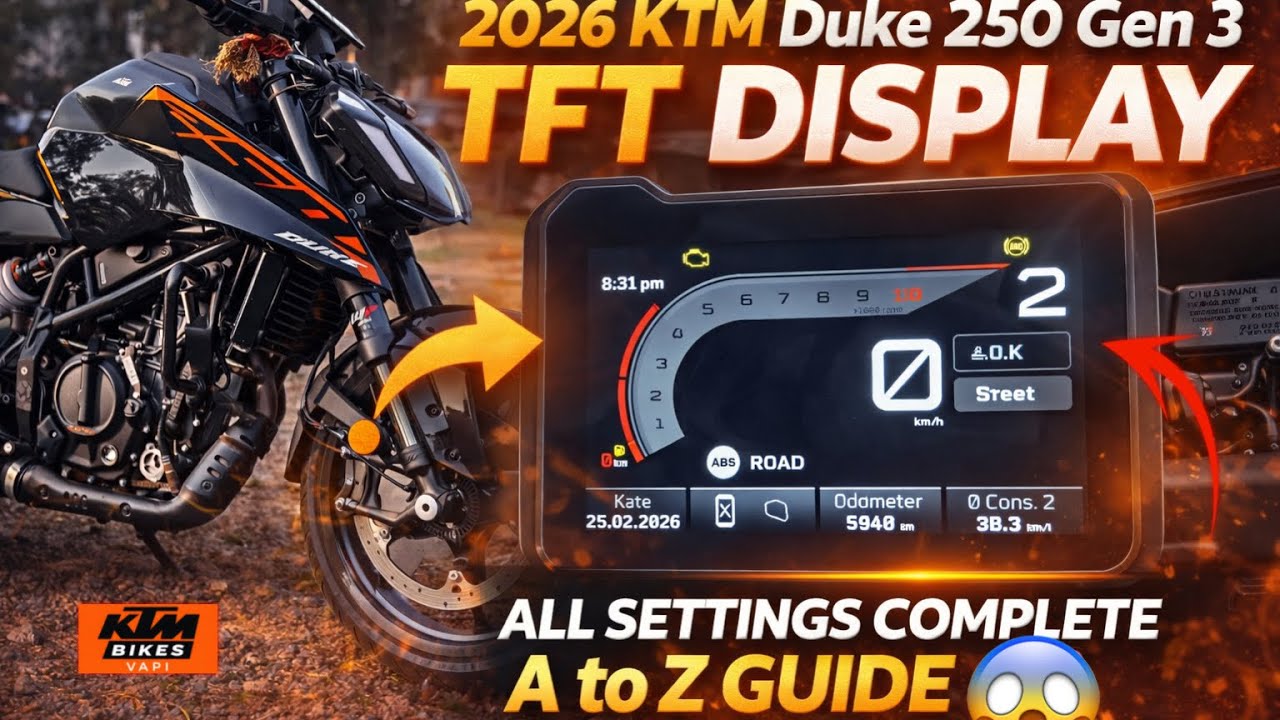 2026 KTM Duke 250 Gen 3 TFT Display &ndash; All Settings Complete A to Z Guide | Hidden Features Exposed 🤯