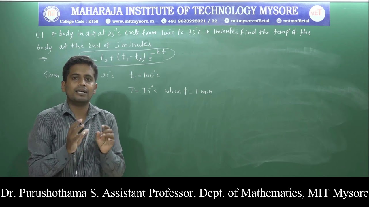 Module-4 Newton's Law of Cooling