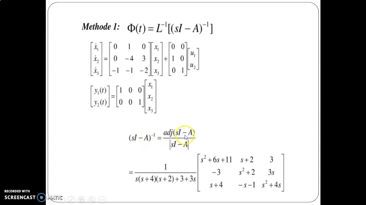 state transition matrix