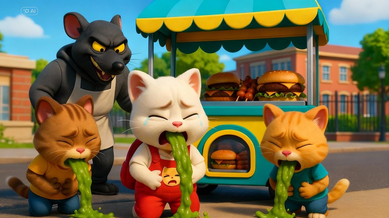 😱 Kitten School Horror! 🐱💔 Why Did Every Kitten Start Throwing Up?! 🤢🍔 
