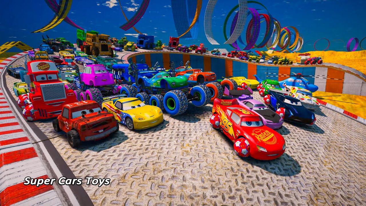 Cars Crazy McQueen High Impact Bobby Swift Miguel Camino Mack Monster Truck Tow Mater Racing Toy #13