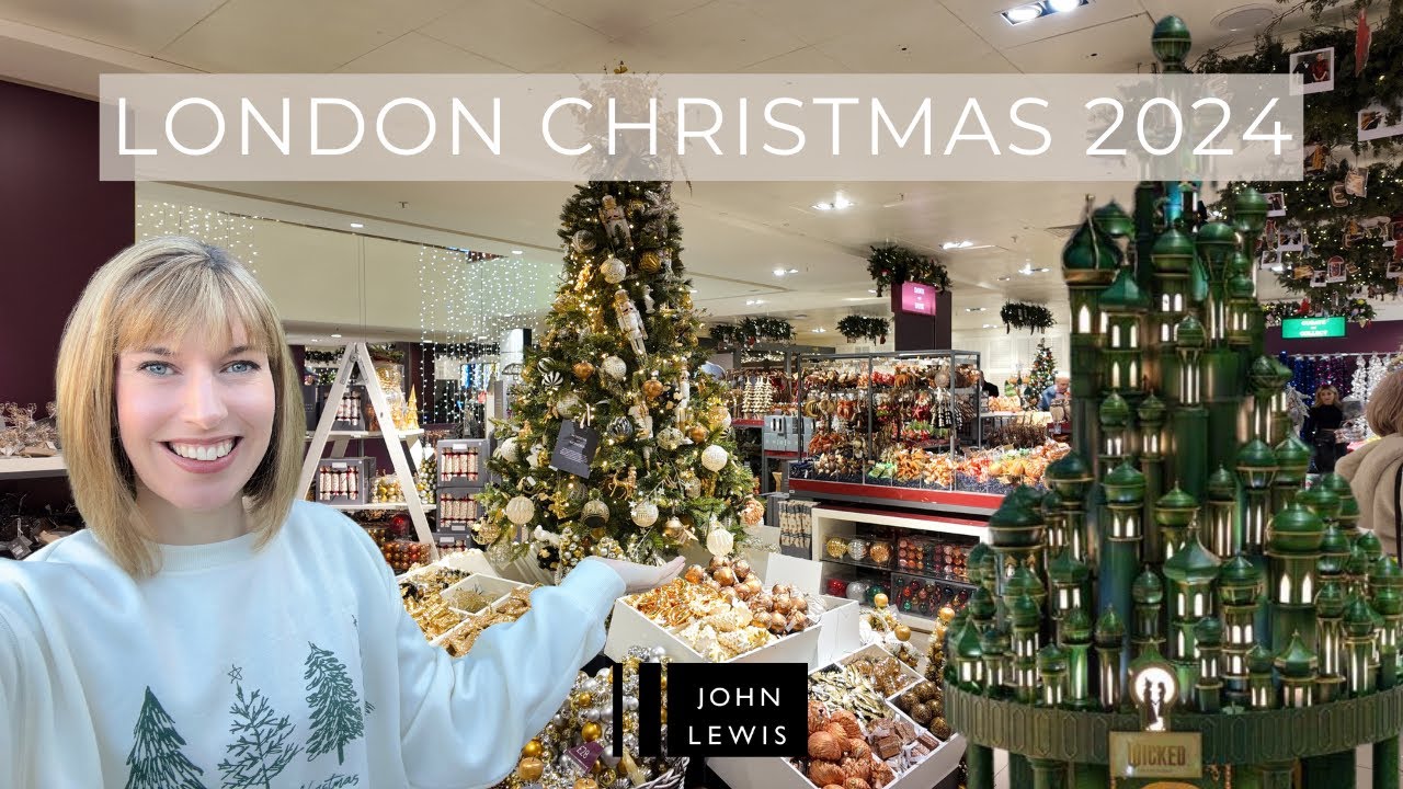 Christmas Lights 2024 London: John Lewis Oxford Street, Wicked Tree & St Pancras Station ✨ 🎄 4K