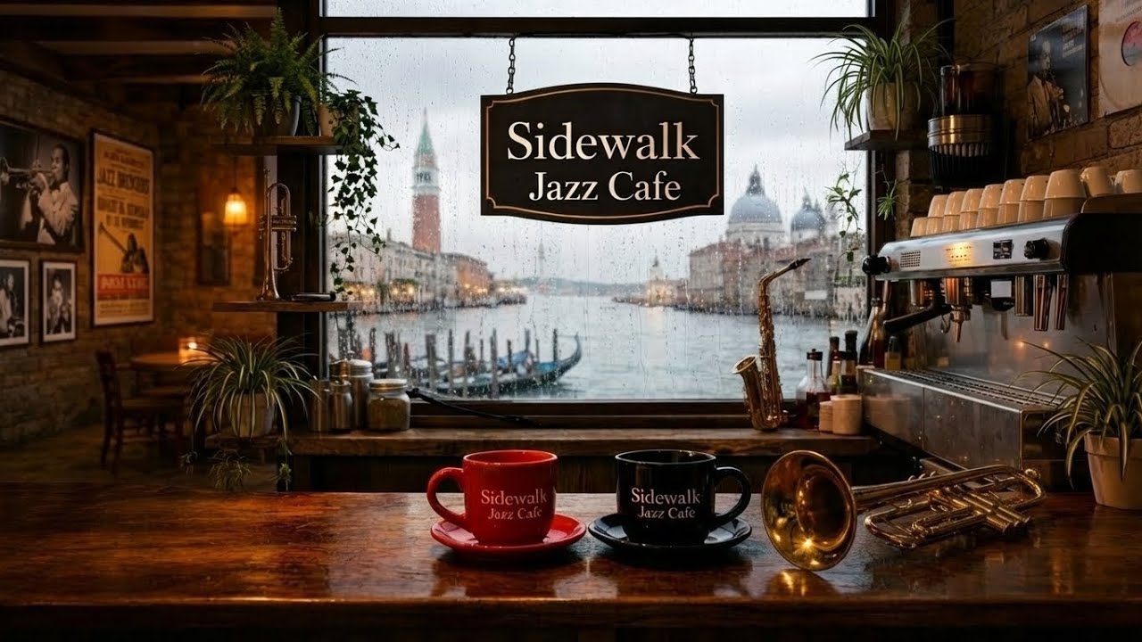 Chill Jazz with Rain Ambience - Rainy Café Jazz ☕🎷
