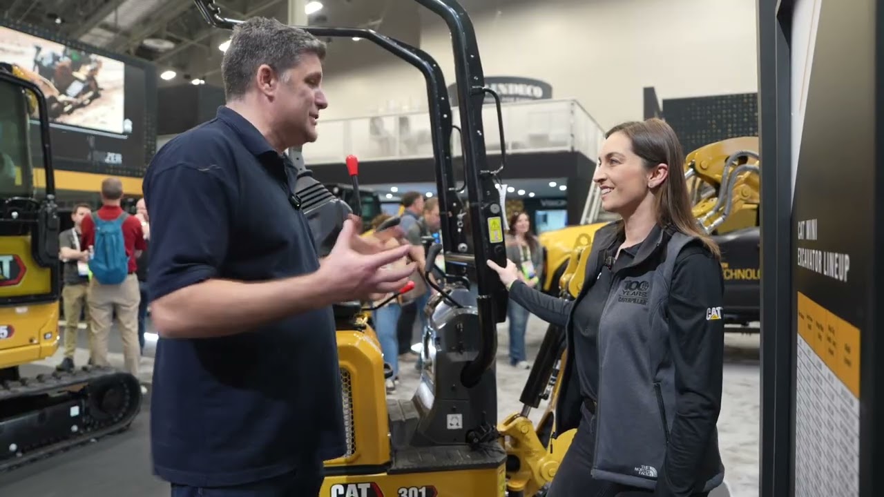 Первый взгляд на компактный экскаватор Caterpillar 301 на выставке ConExpo.