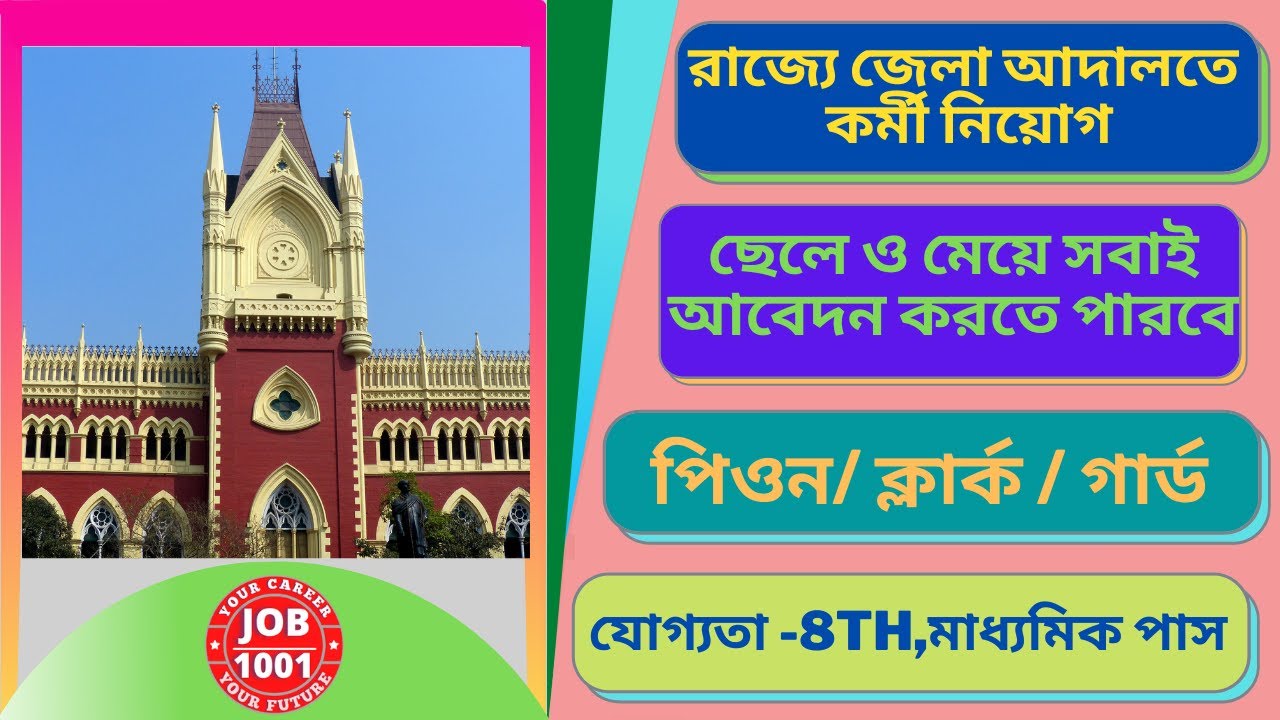 District Court Recruitment 2022  II West Bengal District Court Recruitment 2022  II