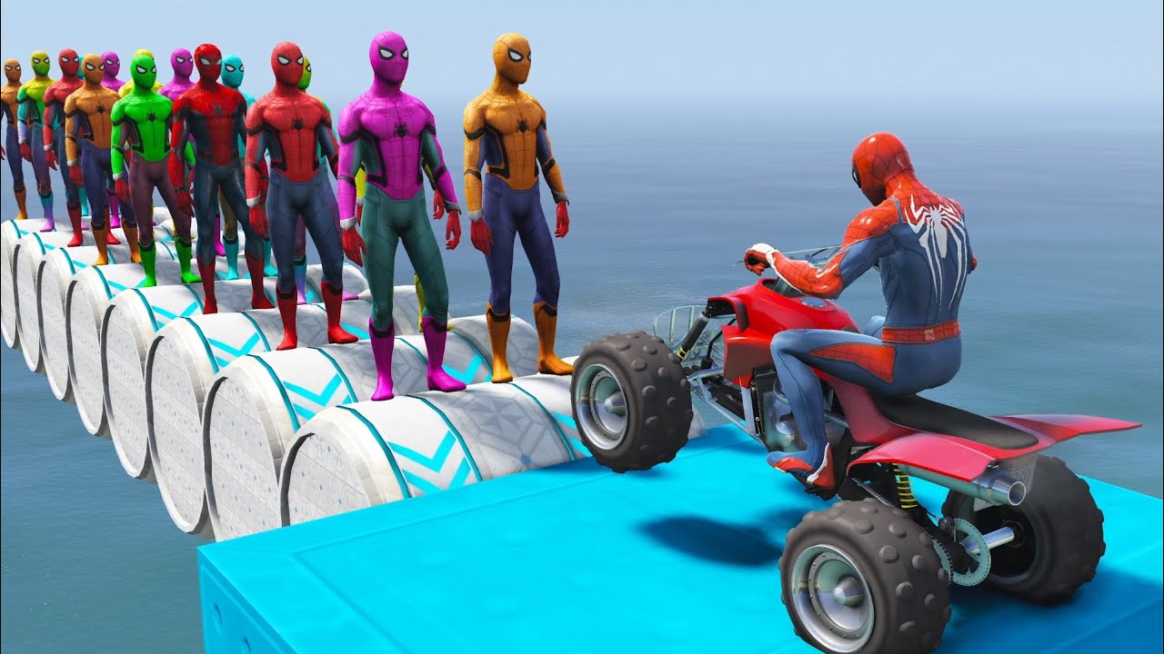 Spider Man Stunt Video | Multicolor Hulk vs Avenges Rescue | GTA Apexcity 