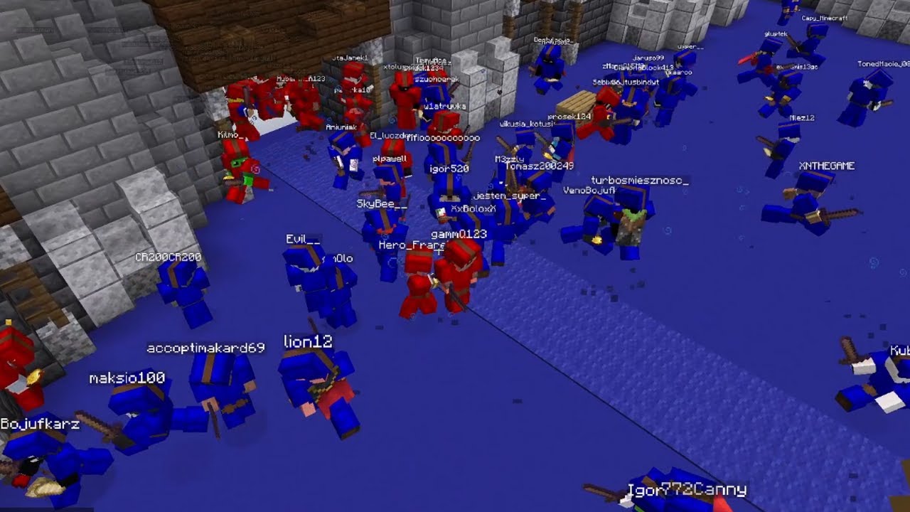 NAJWIĘKSZA KLEPA W MINECRAFCIE! 100 vs 100