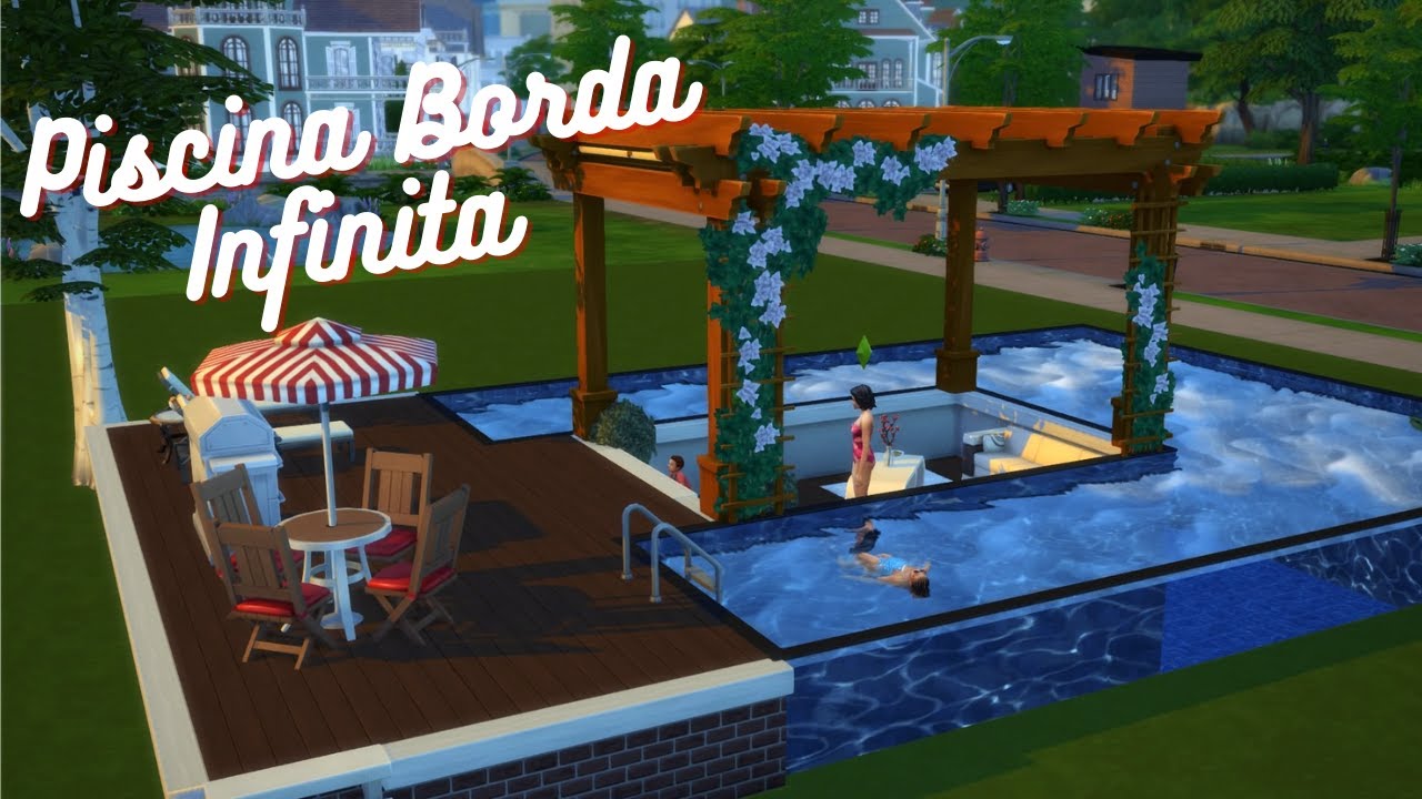Piscina com borda infinita no Ps4 - The Sims 4