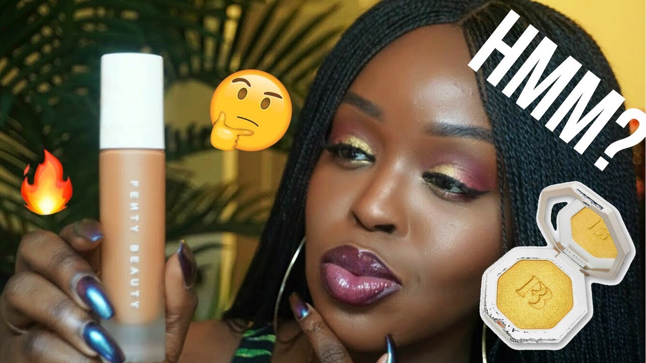 Rihanna Fenty Beauty Full Face Review for Dark Skin | First Impressions Foundation 420