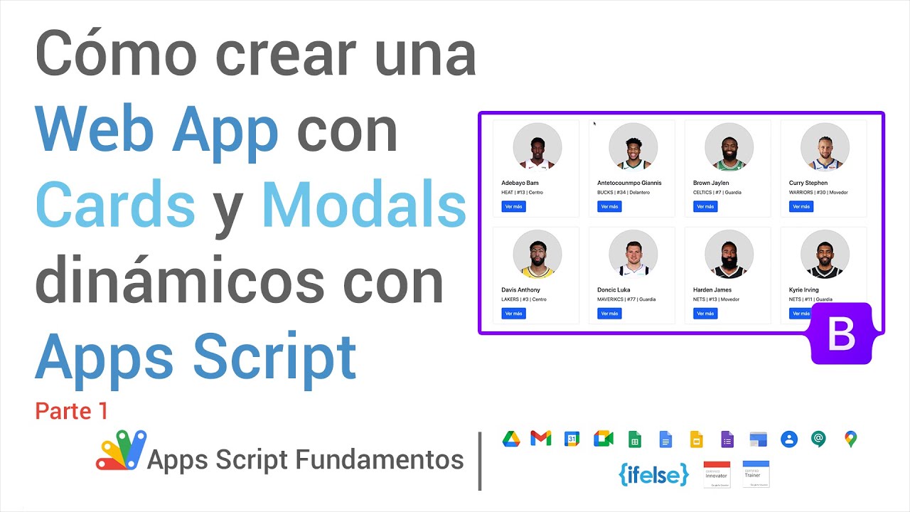 Google Apps Script 25 - Web App: Cards & Modals Parte 1