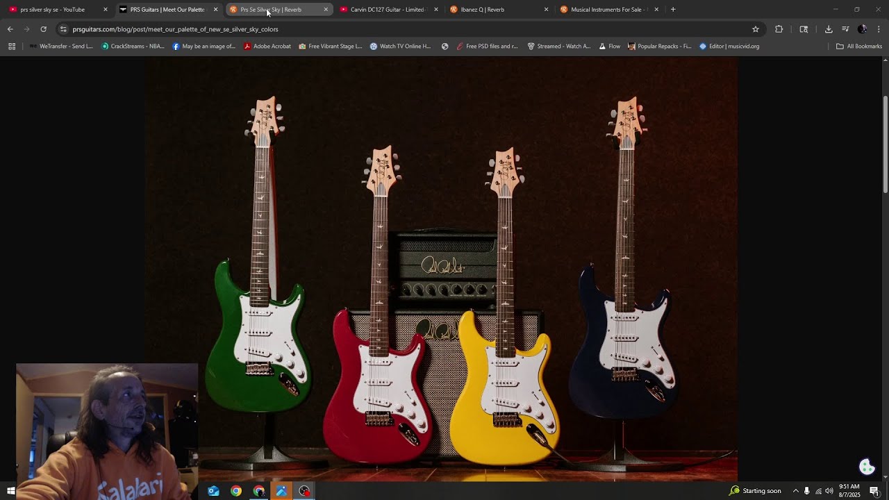 wow new colors PRS SE Silver Sky // Carvin DC127 Guitar - Limited-Time Reissue