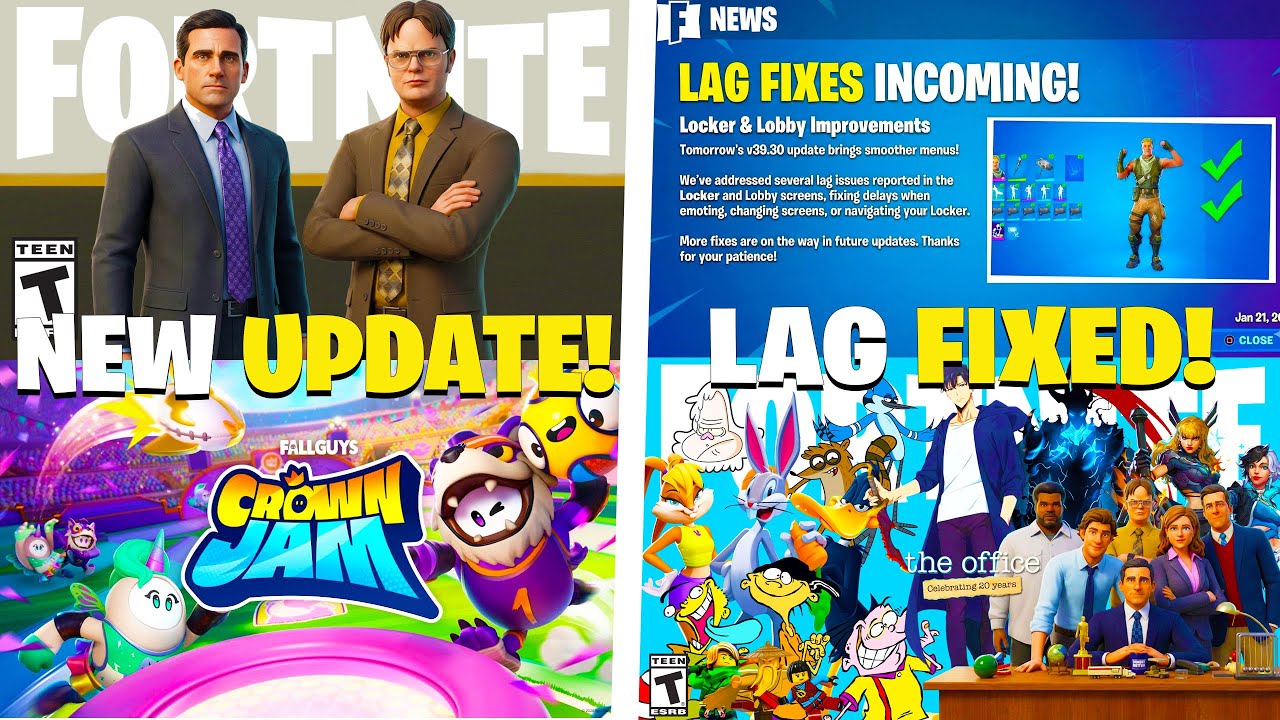 Fortnite FIXING LAG in Tonight's Update! (The Office Skins, Everything Added!)