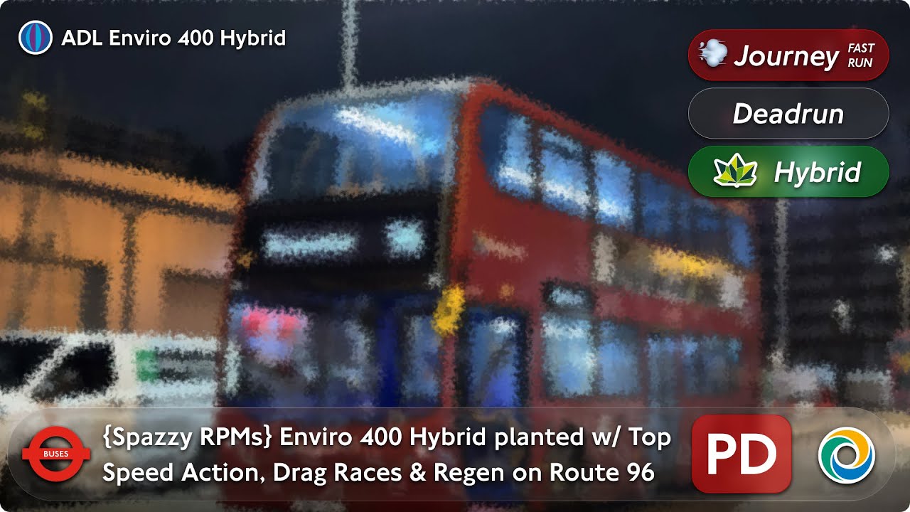 {Spazzy RPMs} Drugged Enviro 400 Hybrid w/ High Speed & G-Force Action, Drag Races & Regen on Rte 96