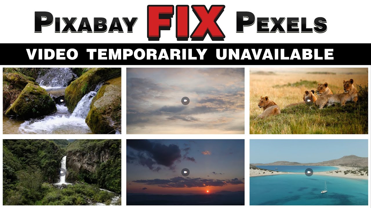 Pixabay and Pexels (Download Video - FIX) Video temporarily unavailable | Vimeo - How to download