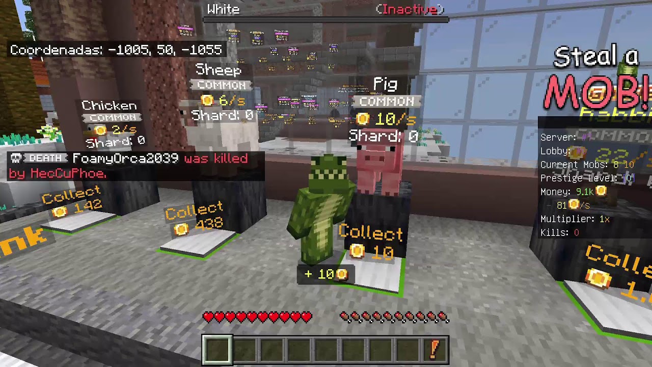 Jugando Minecraft