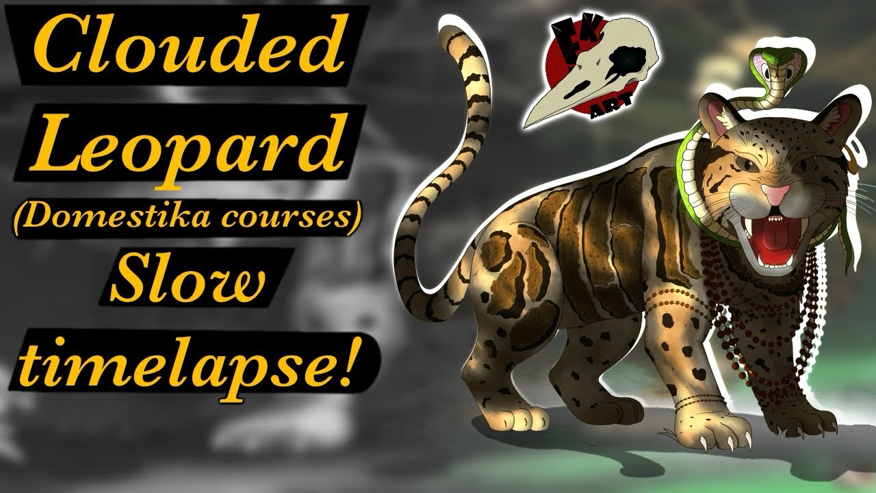 Clouded Leopard🐆 (Domestika Course) Extended Version Timelapse! 