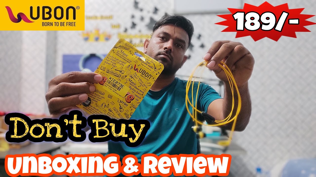 Unboxing of Ubon Champ Earphone // Wired Earphone Under 200