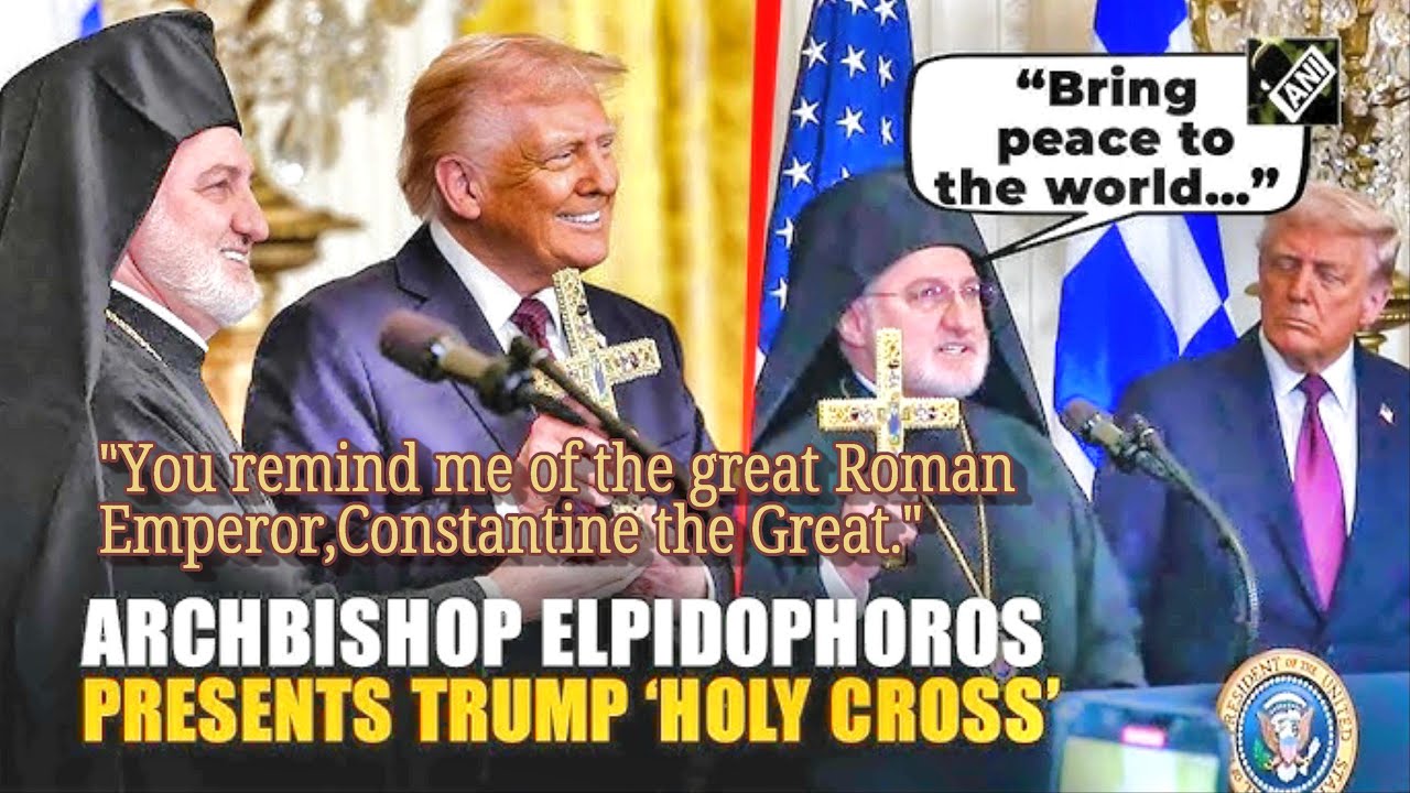 Orthodox Archbishop of America Presents President Trump With a Holy Cross