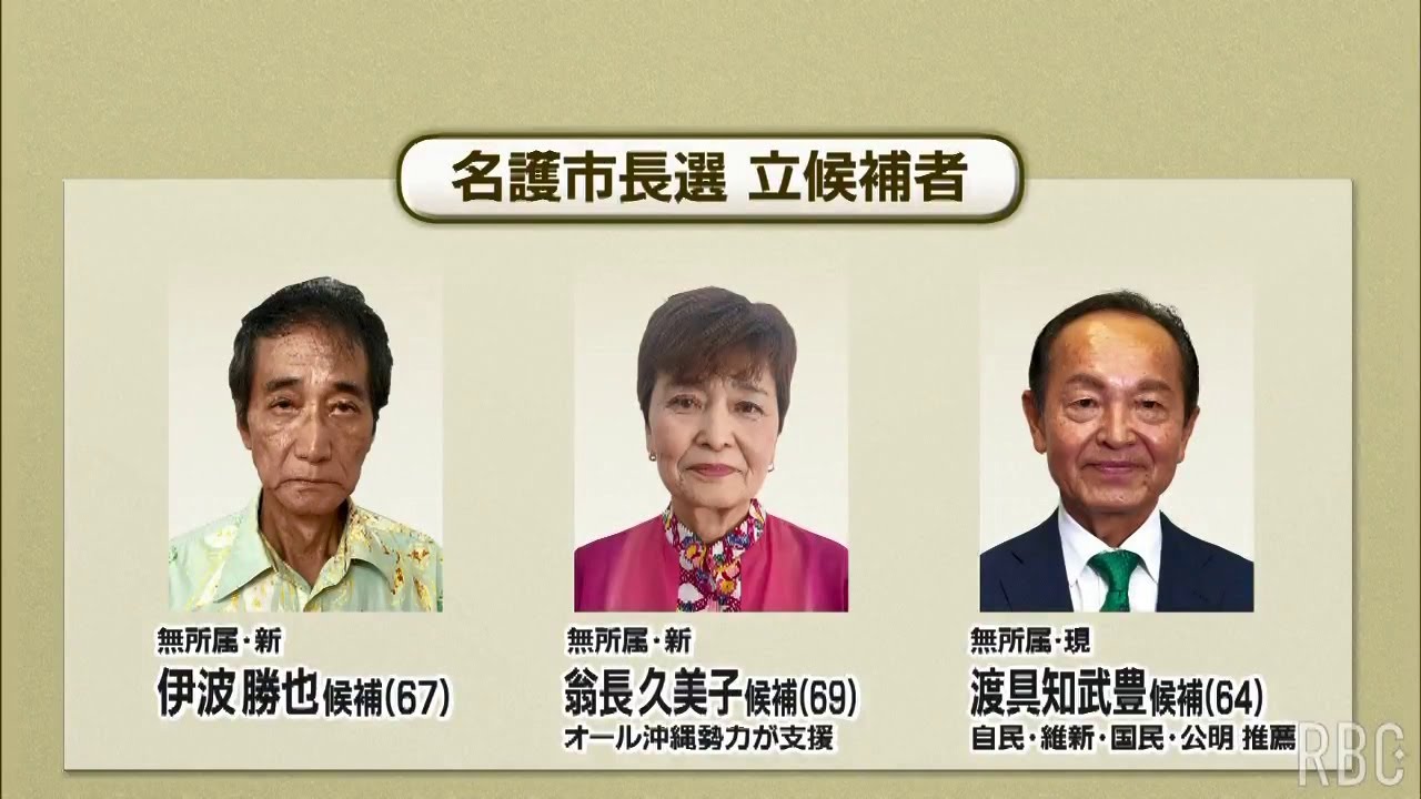 名護市長選 投票始まる
