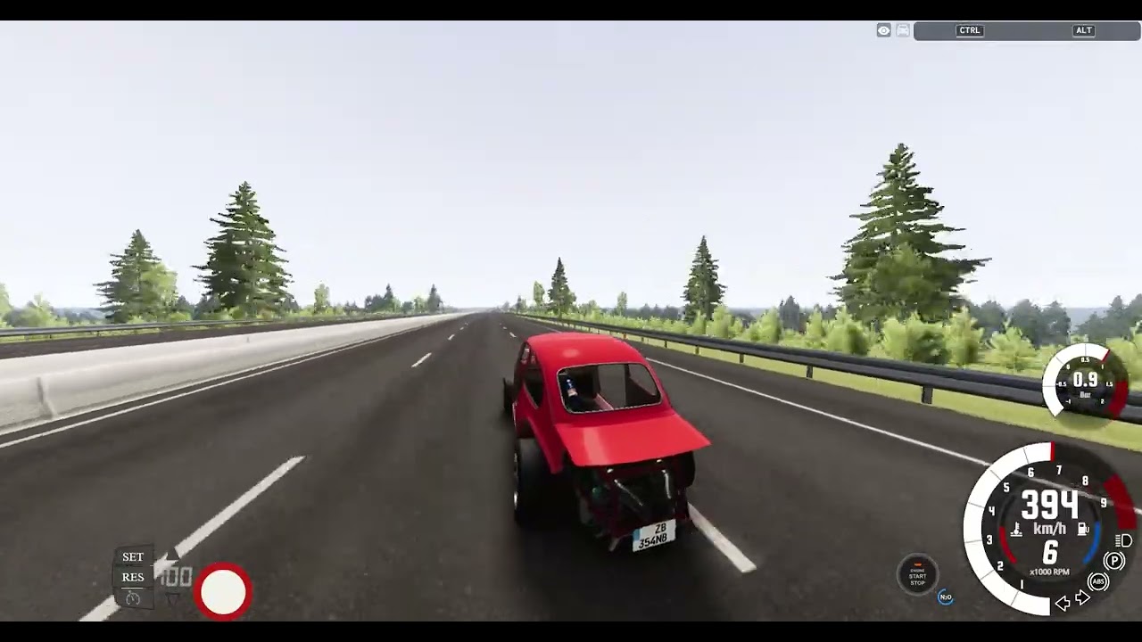 BeamNG drive  autobella land speed record 400 km/h no mods