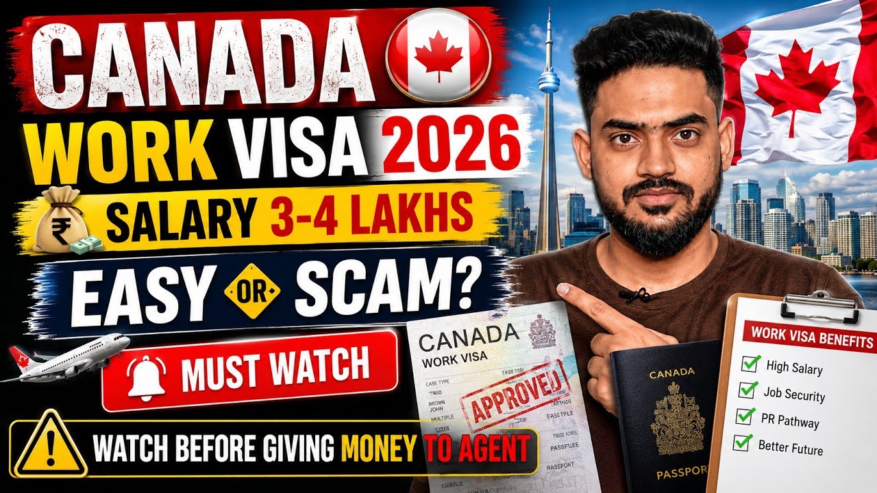 Canada 🇨🇦 Work Permit Visa 2026 !! Jobs In Canada For Indians !! 3-4 Lakh Salary !! Easy Or Scam?.