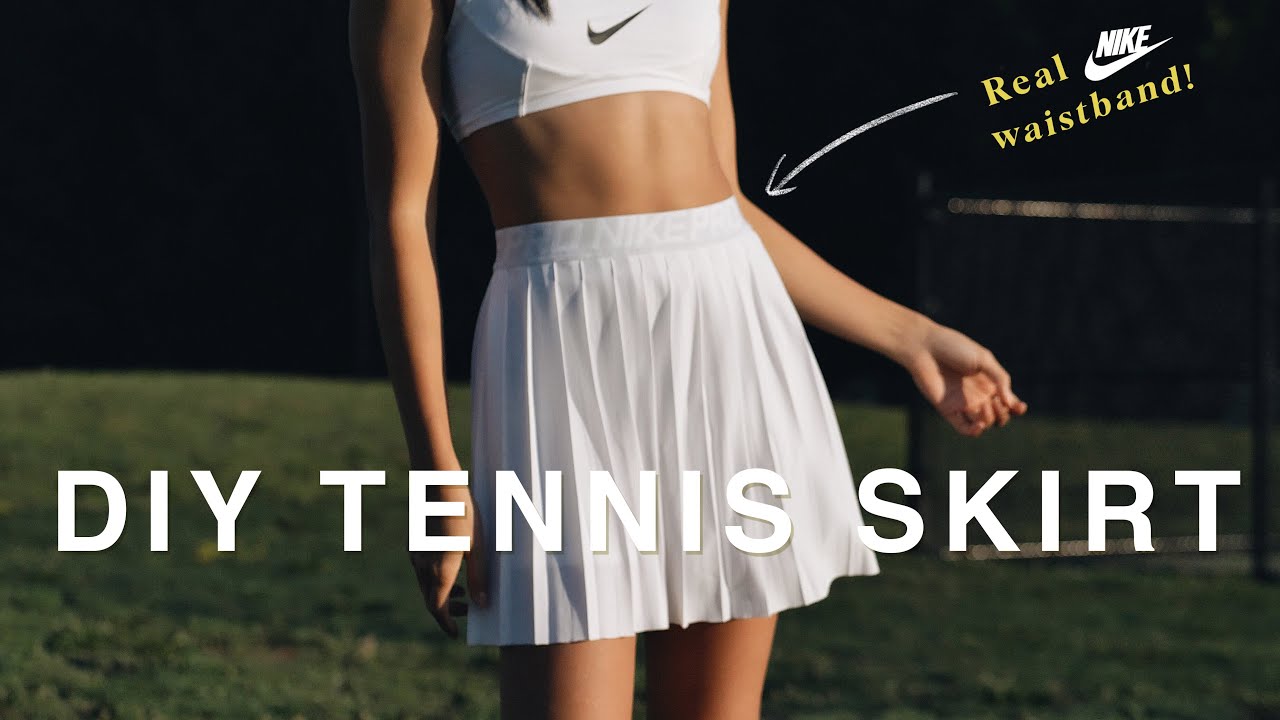 DIY TENNIS SKIRT | NIKE TENNIS GIRL OUTFIT | PART 1 | deconstrut