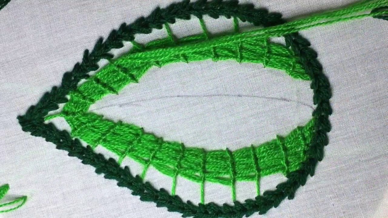 BORDADOS A MANO PASO A PASO | COMO BORDAR HOJAS | HAND EMBROIDERY