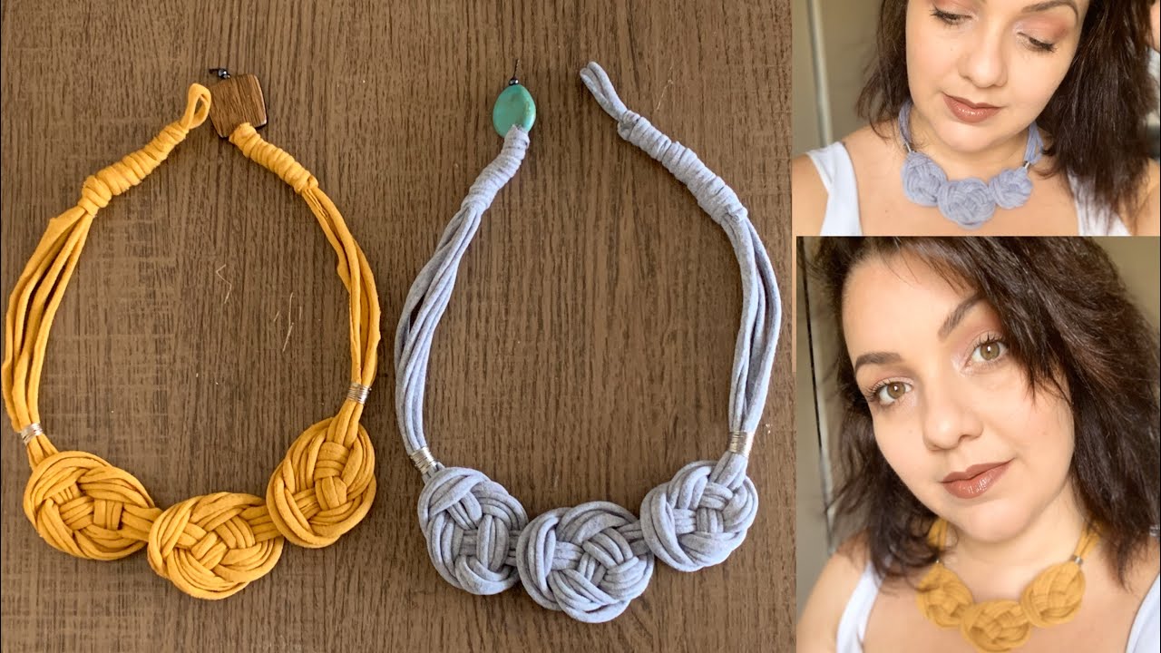 Colar  DE FIO DE MALHA super fácil #colardefiodemalha