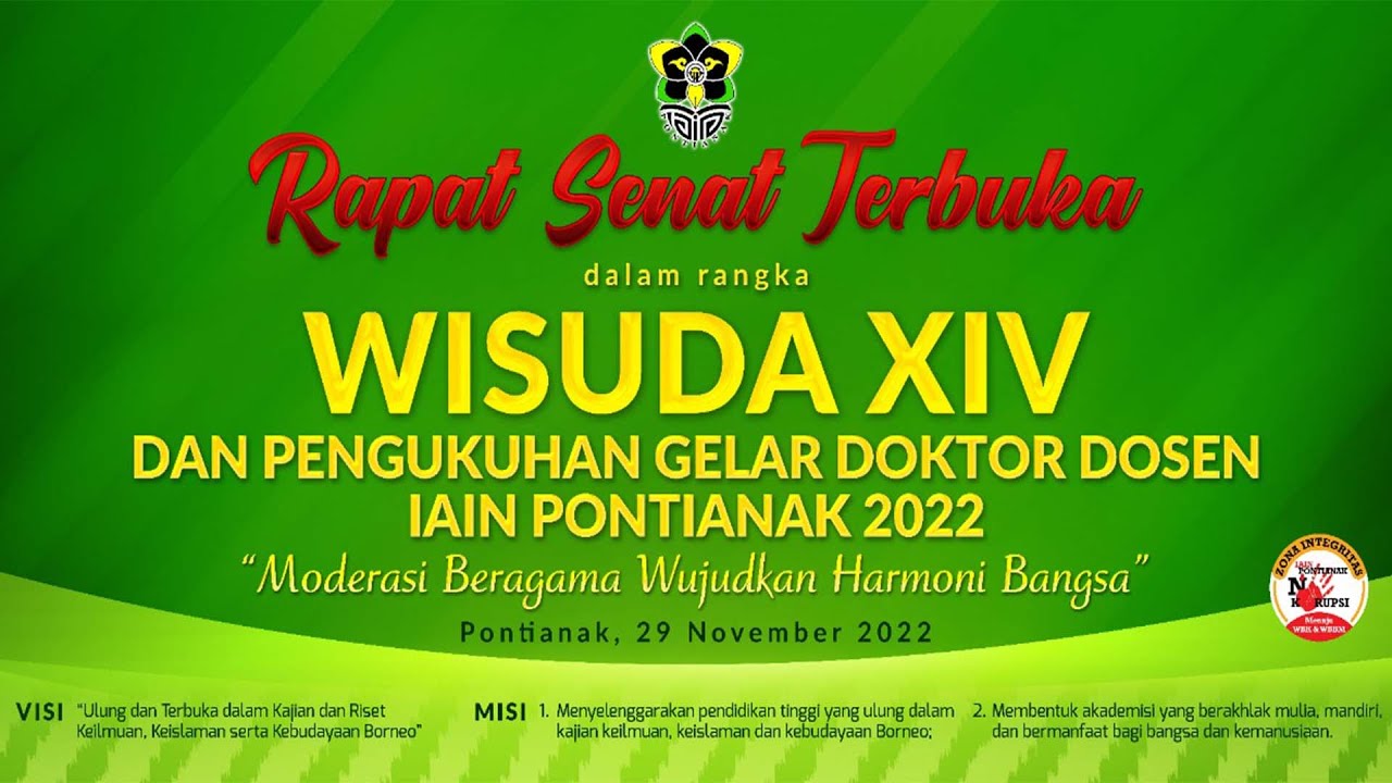 WISUDA KE XIV IAIN PONTIANAK TAHUN 2022