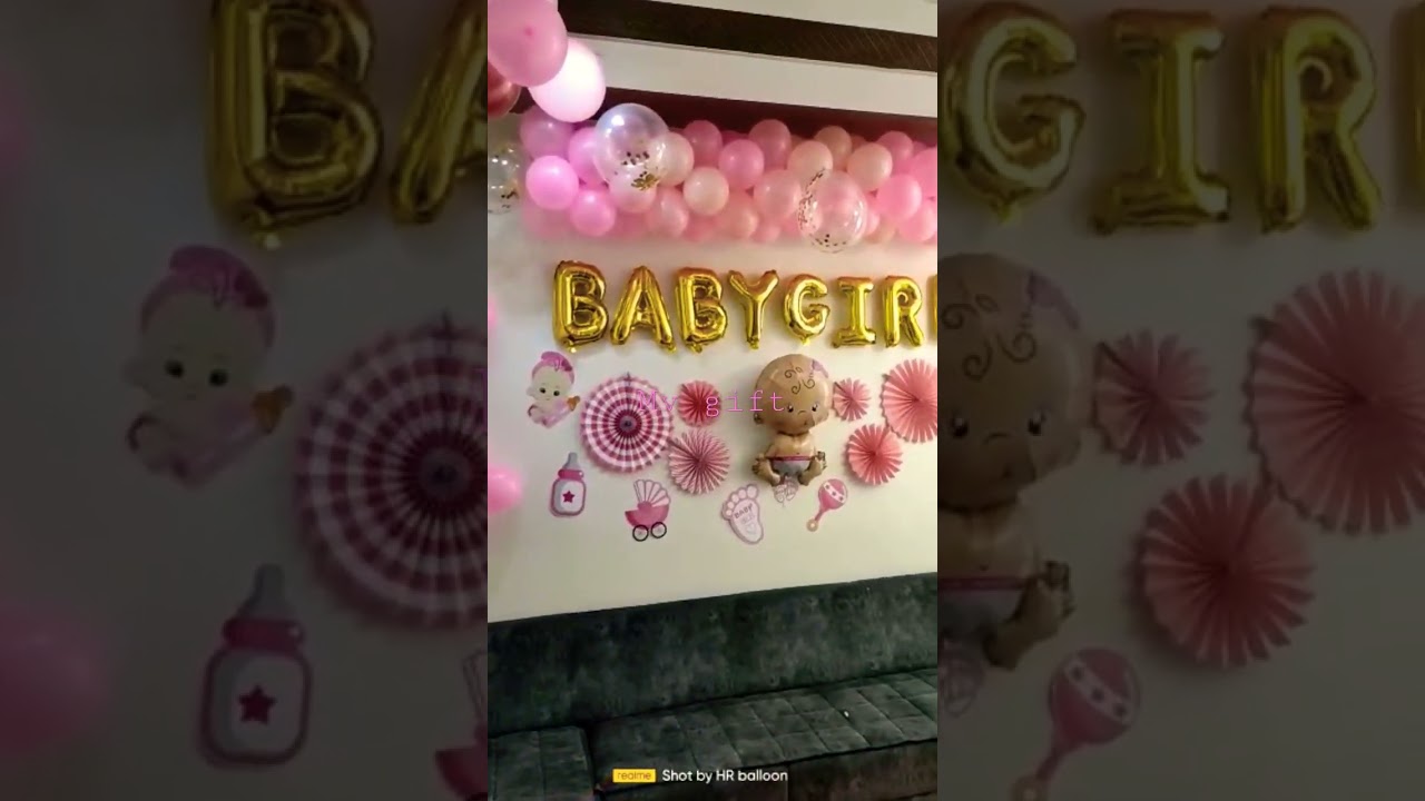 Welcome baby Decoration for girl born / Decoration ideas/ 9979792970 contact-#balloondecoration
