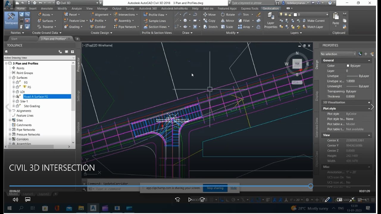 CIVIL 3D INTERSECTION