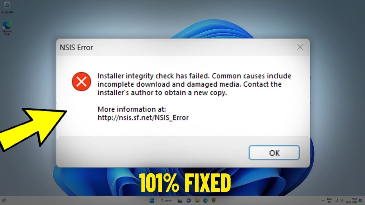 Как решить NSIS Error Installer integrity check has failed Ошибку в Windows 11 / 10 / 8 / 7 ✅