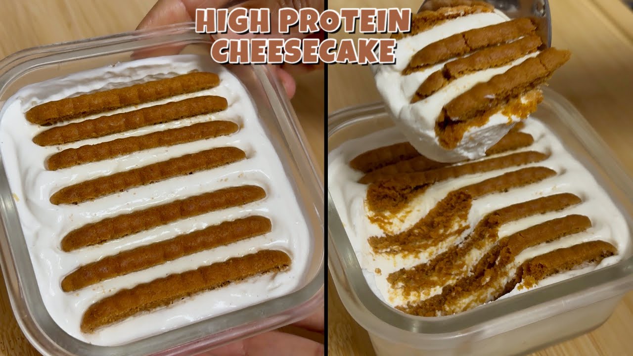 2 ingredient Viral Japanese Yoghurt Cheesecake - High protein cheesecake recipe