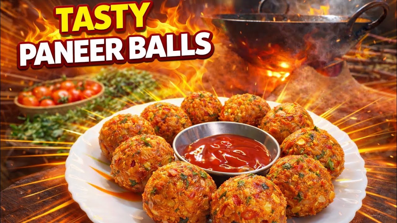बाजार जैसे Paneer Balls घर पर | Golden & Crispy Paneer Fried Balls