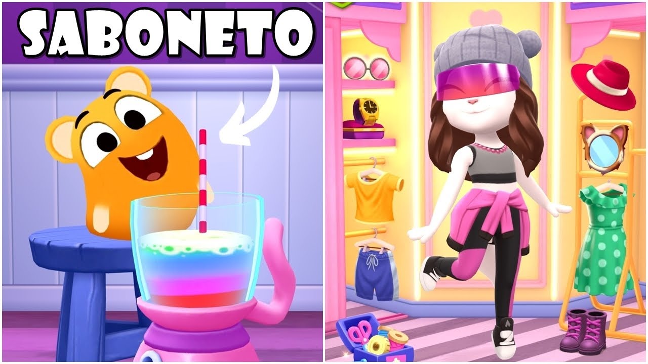 BEBIDA MÁGICA Para o Saboneto, Show De Talentos, Novas Habilidades My Talking Angela 2
