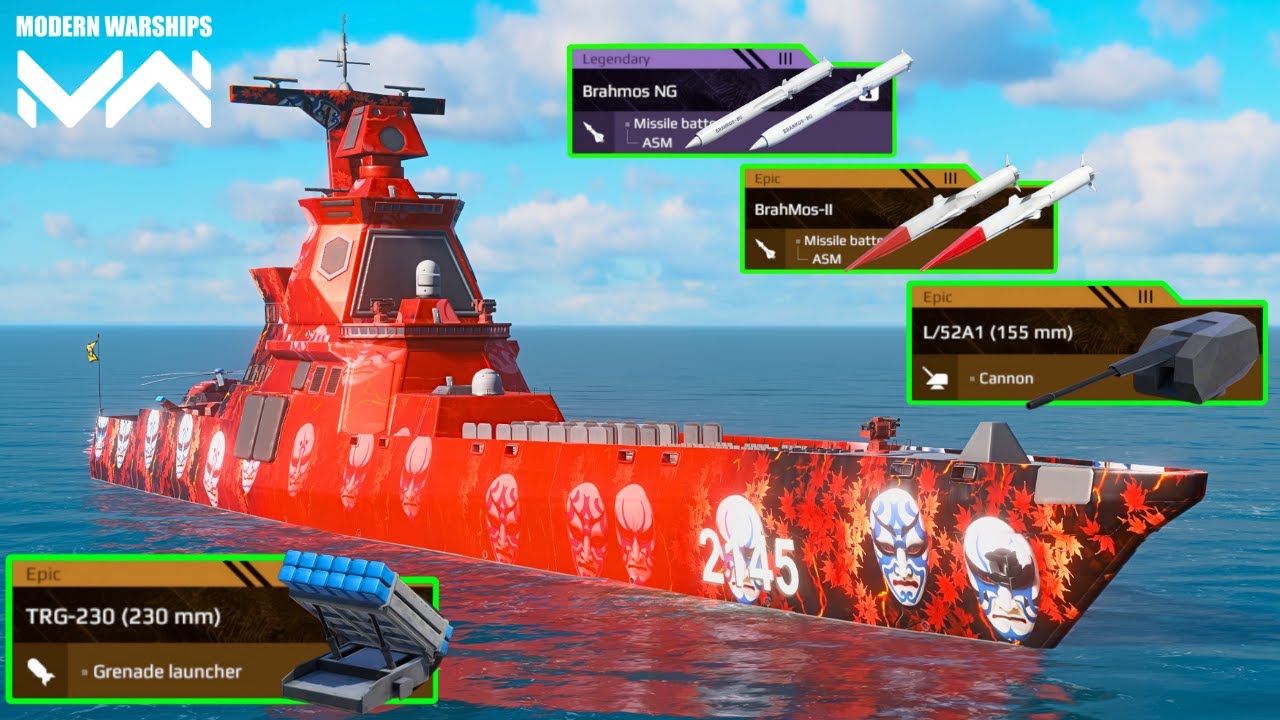 RF PROJECT 2145 - With 2x- Brahmos II & Brahmos NG - (300k+ Burst Damage) -modern warships gameplay 