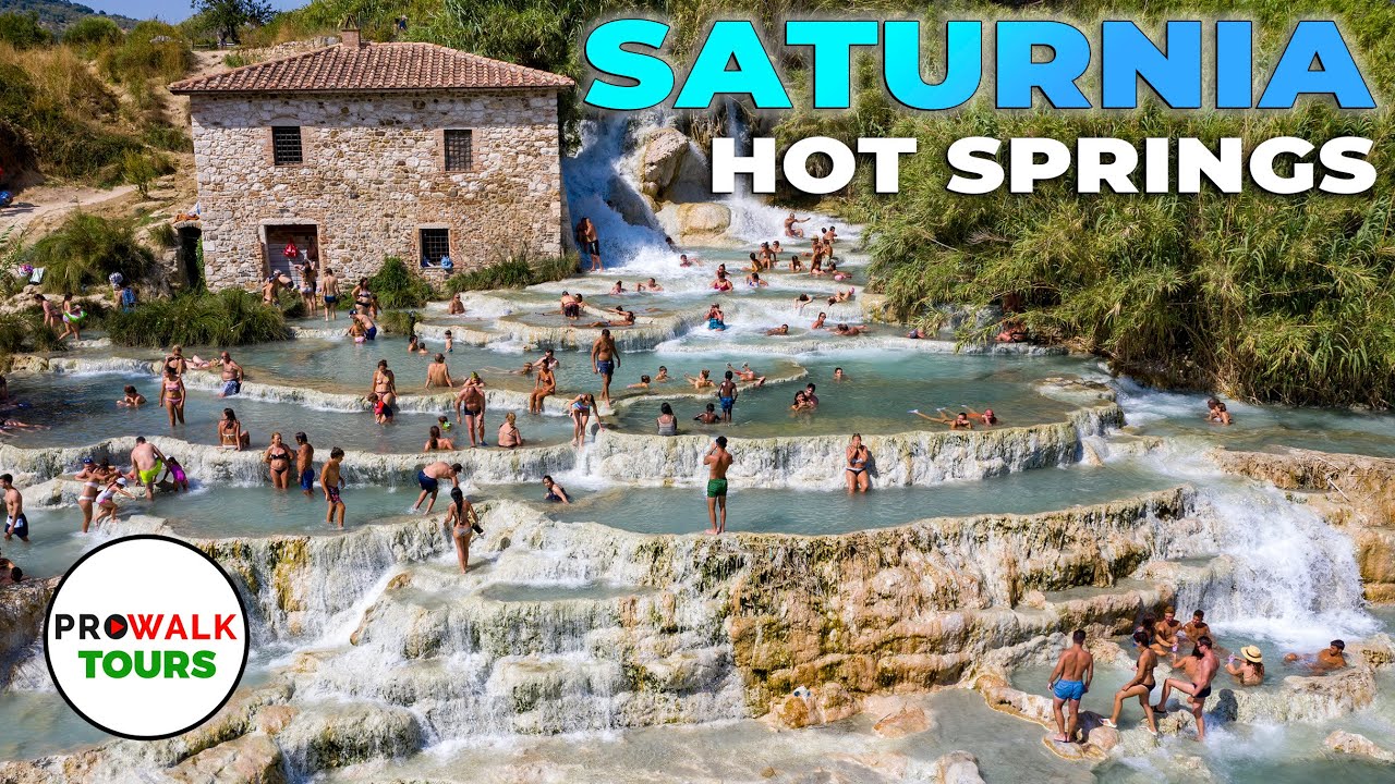 Saturnia Hot Springs, Italy Walking Tour - 4K - Prowalk Tours