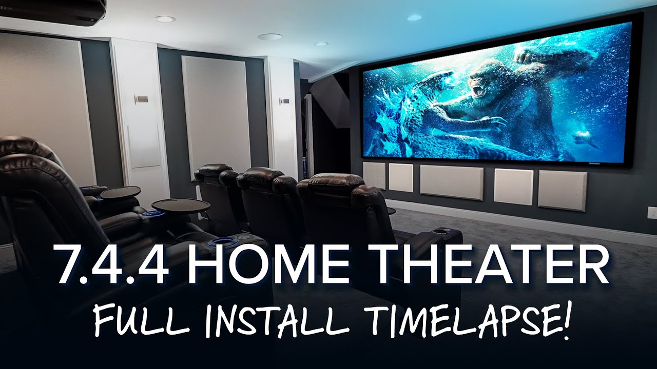 Домашний кинотеатр KILLER 7.4.4 с полной установкой и покадровой съёмкой | JVC, JL Audio In-Wall ...