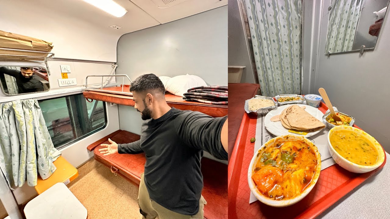 Unlimited Food Dining in Private Room || Rajdhani Express 1st AC Coupe FOOD REVIEW ||