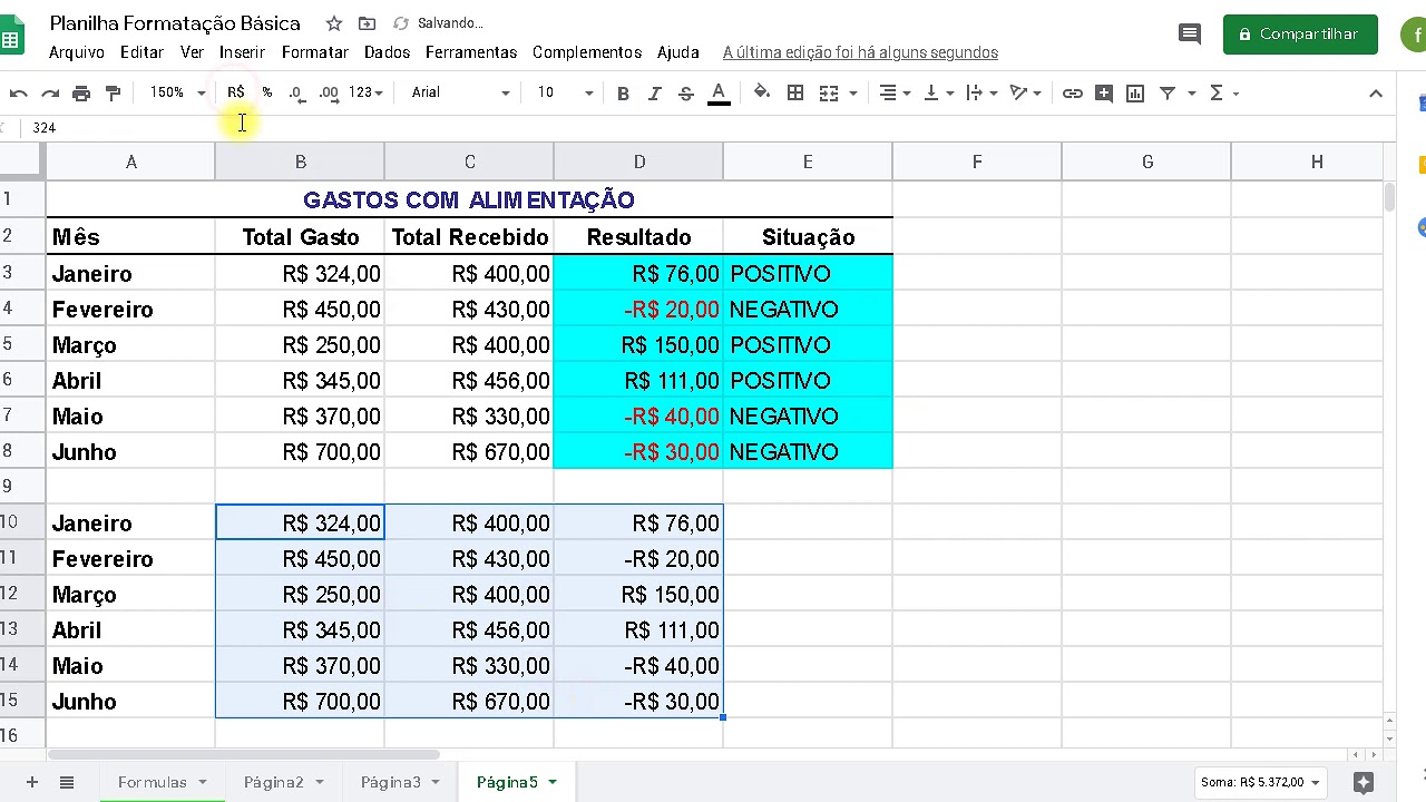 Aula 05   Planilhas Google   F&oacute;rmula SE e Formata&ccedil;&atilde;o Condicional