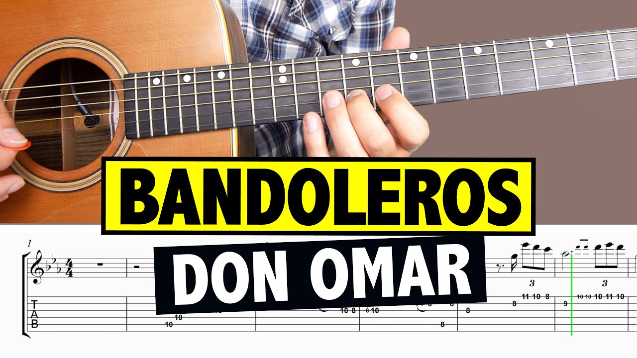 Don Omar - Bandoleros // Guitar Tutorial (GUITAR 2)