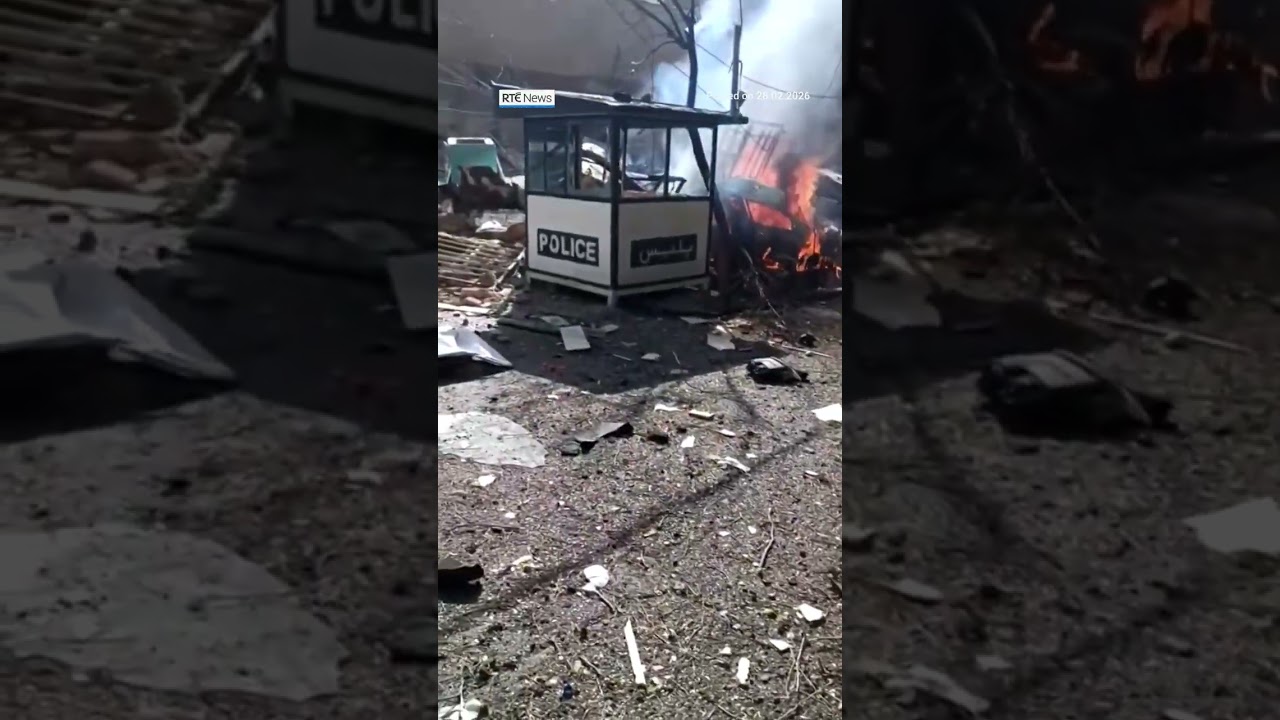 Burning cars, rubble in Tehran after US-Israeli strikes #rtenews #iran #us #israel