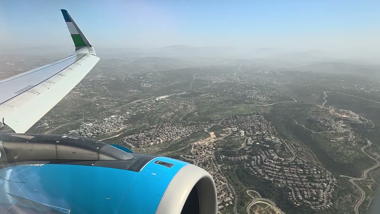 A320 neo, Landing in Tel Aviv, from Tashkent 